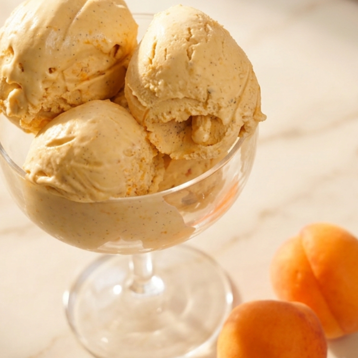 Aprikosen-Honig-Vanille-Eis